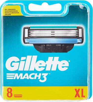 Леза для бритви Gillette Mach3 з посиленими смужками вологості, 16 змінних лез стандартно - 16 шт.