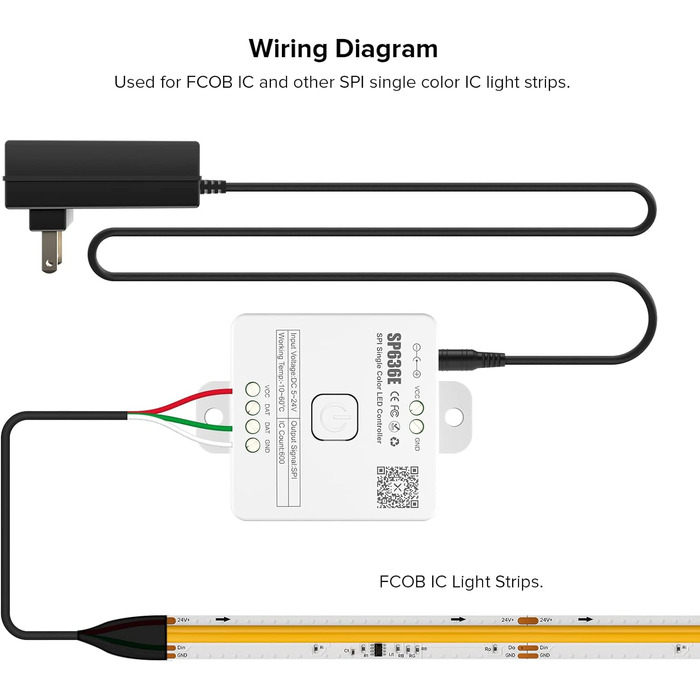 В-1 WiFi Світлодіодний контролер DC5V24V Bluetooth Світлодіодний контролер, сумісний з Alexa Google Home Розумне голосове керування для 5-канальної ШІМ RGB CCT RGBW SPI світлодіодна стрічка WS2812B 2.4G радіочастотний пульт дистанційного керування (монохр