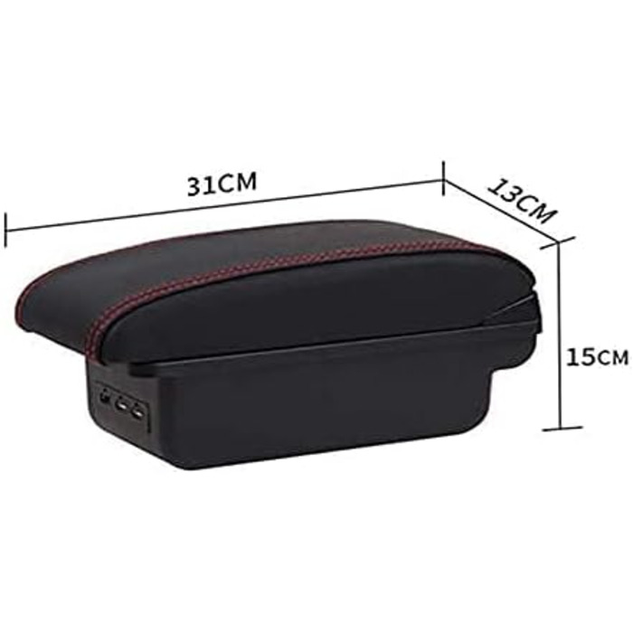 Автомобільні підлокітники QMZDXH для Mini Cooper R50 R52 R53 R57 R58 F55 F57 Compatriot R60 F60 Armrest Style Коробка автомобільних аксесуарів (чорний)