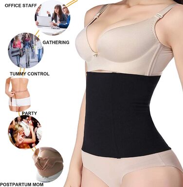 Жіночий корсет Underbust Tummy Control Waist Trainer Elastic Postpartum Belt Postpartum Support Waist Cincher Belly Waist Body Shaper Black L