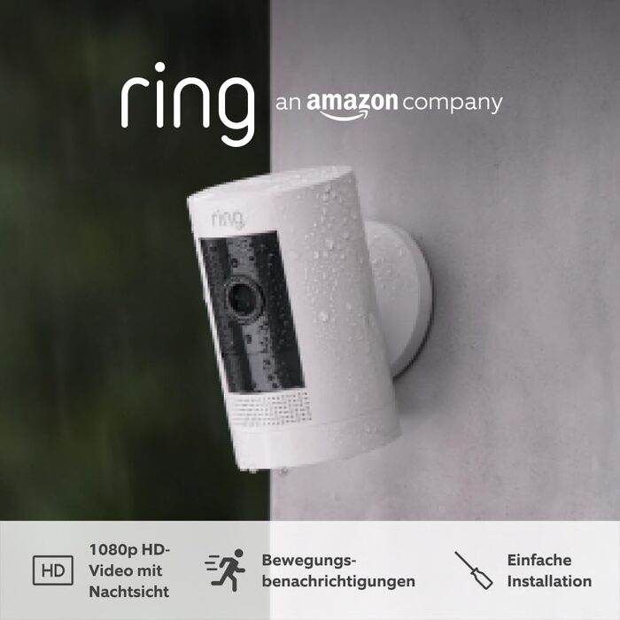 Акумулятор Ring Outdoor Camera Battery (Stick Up Cam Battery) Зовнішня камера спостереження з HD-відео 1080p, Wi-Fi, погодостійка, підходить для вашого будинку та власності Alexa-сумісна камера безпеки