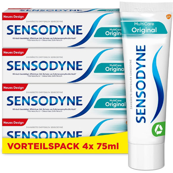 Зубна паста Sensodyne MultiCare Original, 4 шт. 75 мл, щоденна зубна паста з фтором, для чутливих зубів