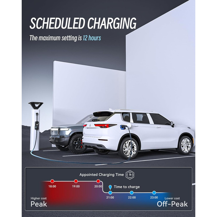 1 Charging Cable Schuko EV Charger 3.68KW, 1 Phase, 5M, Adjustable Current 6-16A Portable Home EVSE Charger for Electric Vehicle SAE J1772, EV Charging Station with Carrying Bag, IP65, 1 Charging Cable Schuko EV Charger 3.68KW, 1 Phase, 5M, Adjustable Cur