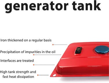 Бензиновий бак генератора, газовий балон генератора, зберігає масло свіжим, 3.17 галонів, продовжує термін служби, нержавіюча сталь, великий простір для зберігання, економить час заправки на заводі
