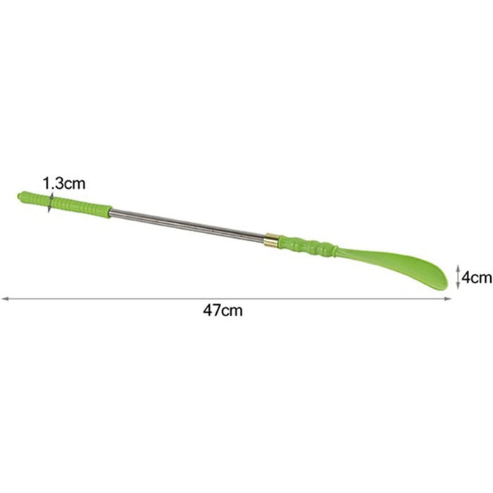 Ріжк з нержавіючої сталі з довгою ручкою 18,5-дюймовий ріжк для взуття з довгою ручкою Корисний підйомник взуття Ріжки для стоячого взуття(3), 999 Shoehorn 1 шт.