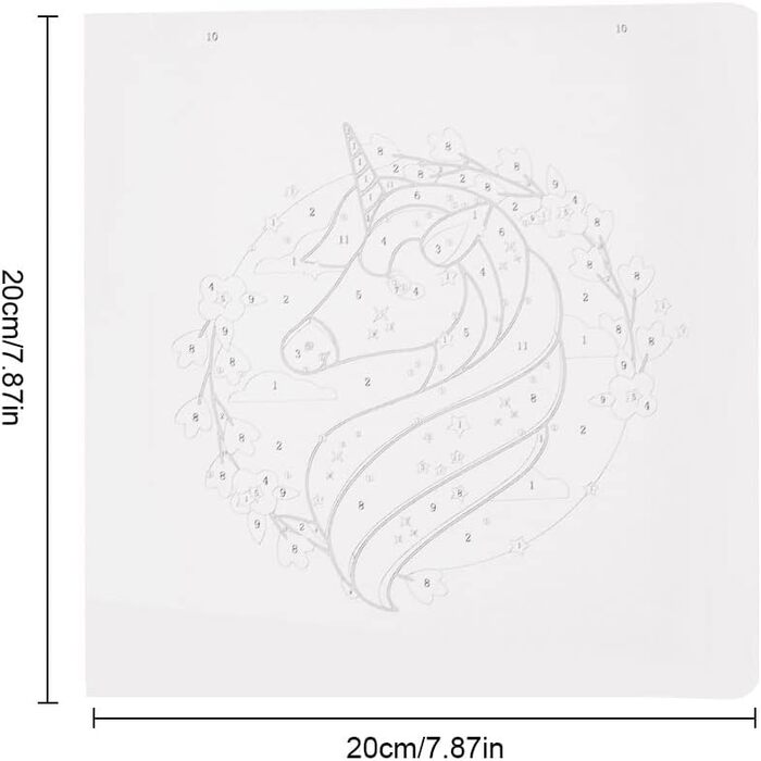 Шматки Картина за номерами Дитячий Єдиноріг 20 * 20 см DIY олійний живопис Картина за номерами Картина за номерами Картина за номерами від 5 6 7 8 9 10 Картина за номерами Єдиноріг для початківців Єдиноріг для подарунка Хлопчики Дівчатка Малюки Середній, 