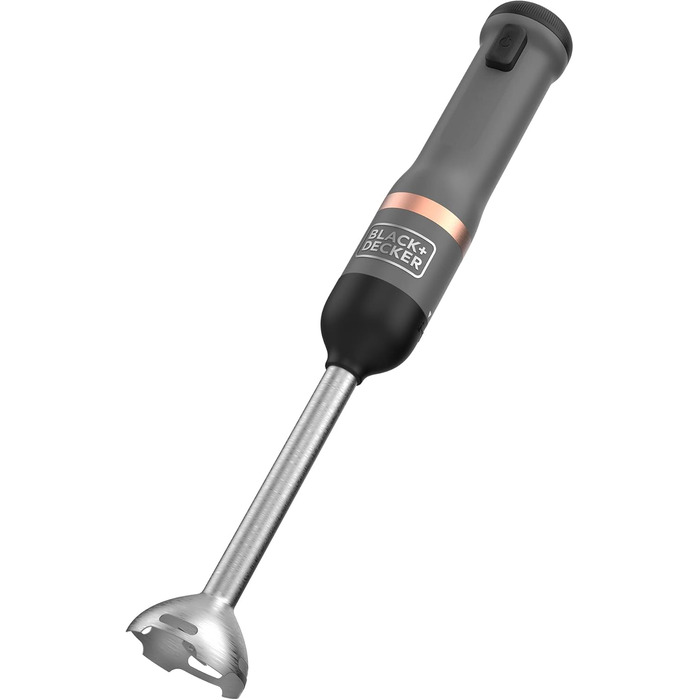 Ручний блендер BlackDecker Kitchen Wand BCKM1011KGF (7,2 Вольта, акумуляторний блендер, з 5 рівнями потужності, в наборі з чашкою для ножа та зарядним пристроєм на 700 мл)