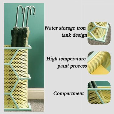 Підставка для парасольок Креативна кована полиця для парасольок, нержавіюча підставка для парасольок у вестибюлі готелю для комерційного/домашнього використання, вміщує 15-20 парасольок