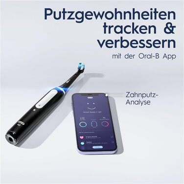 Електрична зубна щітка Oral-B iO Series 4 Plus Edition, ПЛЮС 3 щітки, футляр, 4 режими чищення, догляд за зубами, упаковка, що підлягає переробці, матовий чорний