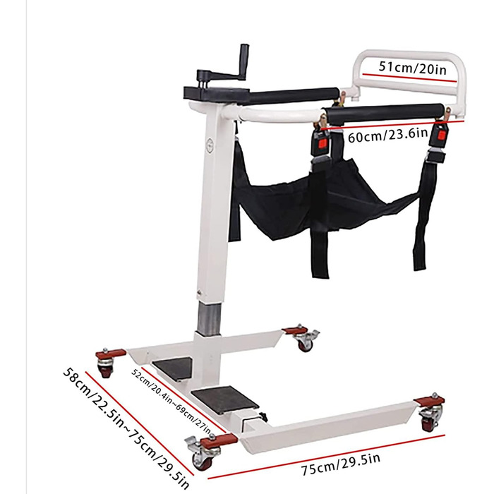 Портативний підйомник для пацієнта для домашнього офісу, повітряний, для домашнього перенесення пацієнта, крісло для перенесення, підйомник для пацієнтів у ванній кімнаті, багатофункціональне крісло TranShower для людей похилого віку