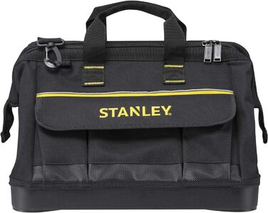 Сумка для інструментів Stanley (44,7 x 27,5 x 23,5 см, міцна пластикова основа, посилені кути, міцний нейлон 600 ден, регульований плечовий ремінь, водонепроникна) 1-96-183 1 Жовтий,чорний