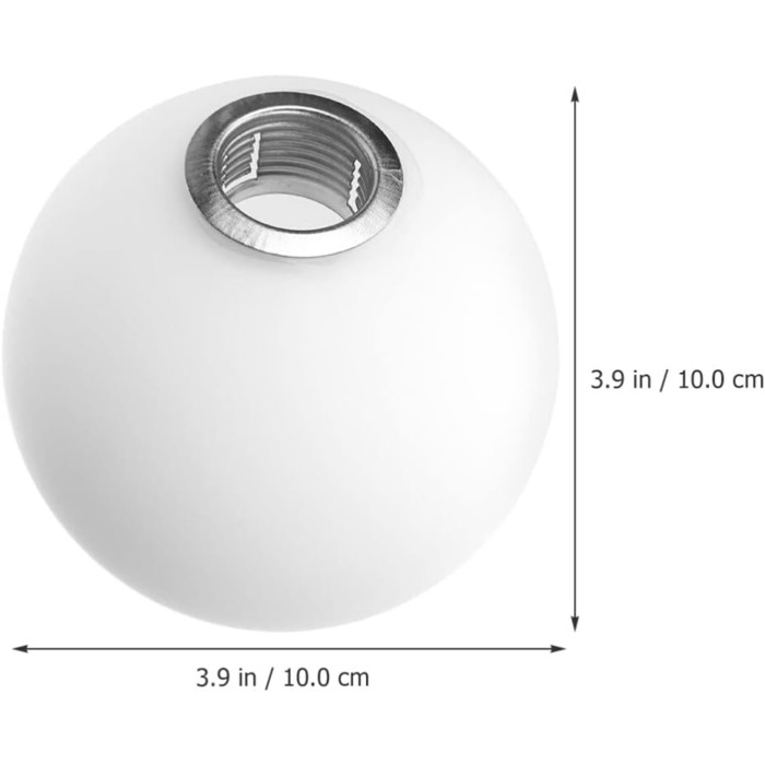 Змінний абажур 100 мм Скляний абажур G9 Базове освітлення Білий ліхтарний стовп Кругла куля Кришка лампи для бра Люстра Стеля 10см