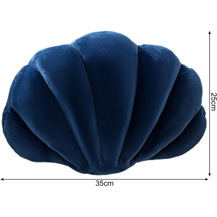 Подушка Shell, Декоративна подушка Shell, М'яка оксамитова подушка у формі раковини, Декоративна подушка, Подушка в підлогу для дивана-ліжка світло-сірий