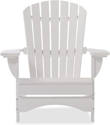 Оригінальні крісла Dream-Chairs з 2007 року Adirondack Chair Comfort de luxe в білому кольорі Садове крісло з ергономічною спинкою Крісло для патіо Садове крісло для балкона, саду максимальне навантаження 170 кг 98D x 84W x 95H см Білий - Лакований