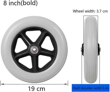 Передні колеса, нековзне переднє колесо для інвалідних візків/допоміжні засоби для ходьби для інвалідів, запасне колесо/A/6 дюймів, 2