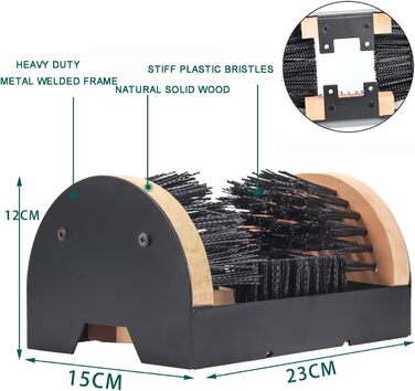 Щітка для черевиків, тристороння щітка для взуття, чистильник для поля для гольфу, для видалення бруду та бруду для вуличного взуття, туристичних черевиків та щітки для туристичних черевиків та прибирання снігу, внутрішнього та зовнішнього двору