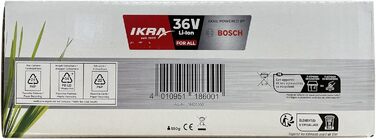 Зарядний пристрій IKRA BOSCH 36V зарядна станція типу AL 36V-20 зі світлодіодним дисплеєм, сумісний з усіма пристроями Bosch 36V