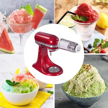 Насадка для льоду Gdrtwwh для міксера KitchenAid, бритва для льоду та насадка для снігового конуса для міксера Kitchenaid, без бісфенолу А (8 форм для льоду в комплекті) Насадка для льоду Shaver