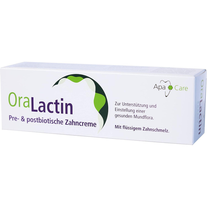 Ремінералізуюча зубна паста OraLactin з пробіотичним ефектом Для підтримки та коригування здорової мікрофлори ротової порожнини З рідкою зубною емаллю та L-аргініном 3 шт. 75 мл