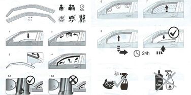 Дефлектор вітру AC WOW 4 x для Hyundai Tucson ix35 (TL) 2015 2016 2017 2018 2019 2020