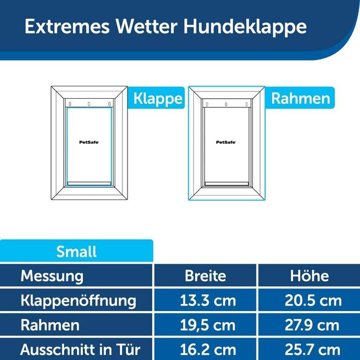 Для Extrees Weather, енергоефективні двері для котів і собак, для домашніх тварин до 18 кг, розмір (пластик, S)