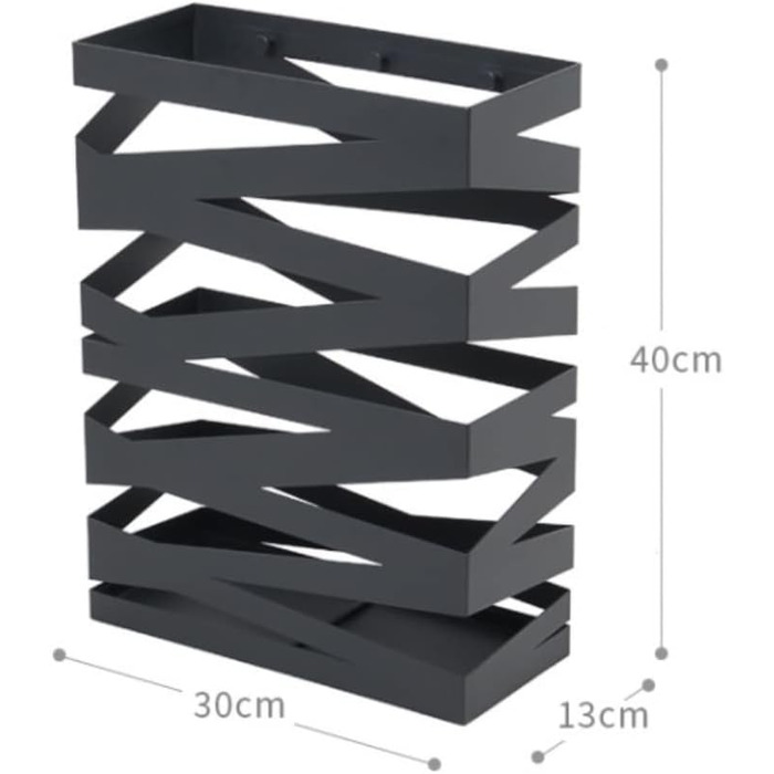 Підставка для парасольок SUNMME, Внутрішня підставка для парасольок, Залізна підставка для парасольки, фойє вестибюля готелю, Креативний тримач для зливу парасольки, Довга ручка, Тримач для зберігання відра для парасольки, То (Bl (чорний 30 * 13 * 40 см) 