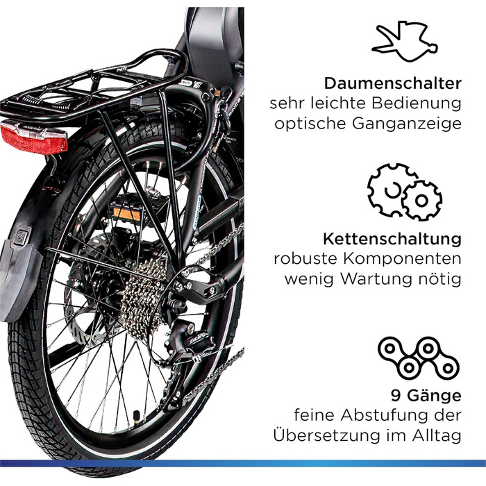 Дюймовий складаний велосипед для чоловіків та жінок 150-190 см Bosch Ebike середній двигун з 9-швидкісною втулкою Електричний велосипед 400 Вт батарея складаний велосипед 45 см чорний/бірюзовий, 100 E Bike 20-