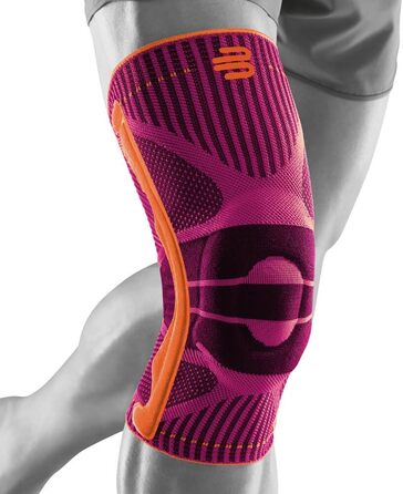 Опора для колін Bauerfeind 'Knee Support з кільцем siikon, праворуч і чорнилами для носіння (рожева, L)