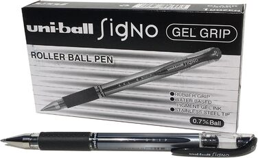 Мм Наконечник 0,5 мм Ширина ходу 12 шт. Чорний Чорний Гель, 151S SigNo Gel Rollerball Comfort Grip 0,7