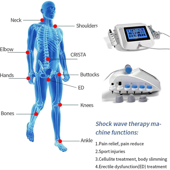Багатофункціональний апарат ударно-хвильової терапії ED, екстракорпоральна ударно-хвильова терапія