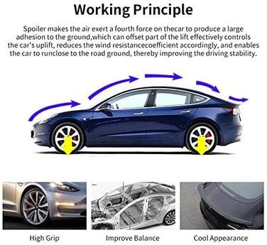 Заднє крило-спойлер автомобіля з ABS пластику для VW Scirocco 2008-2017 / MK3/3.5 R, заднє крило заднього крила Racing Lip Decoration