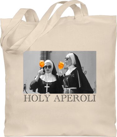 Сорочниця - Бавовняна сумка - Карнавал та фашинг - Сумки - Holy Aperol Holy Aperoli Holy Spritz Mdelsabend Ladies Night 1 Натуральний білий