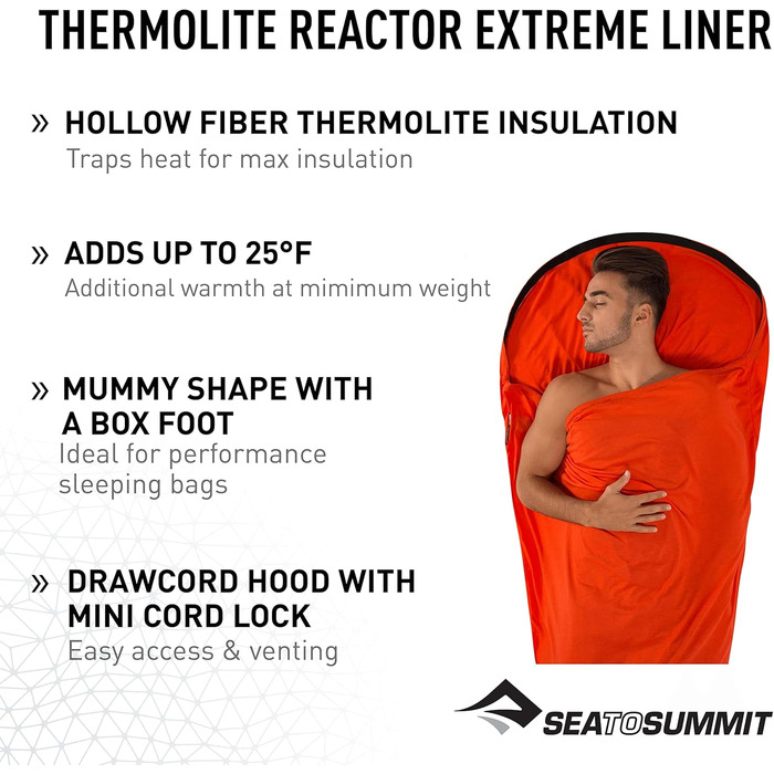 Спальний мішок Sea to Summit Каюта Спальний мішок Thermolite Reactor Extreme Вкладиш Reactor Extreme Mummyliner Long