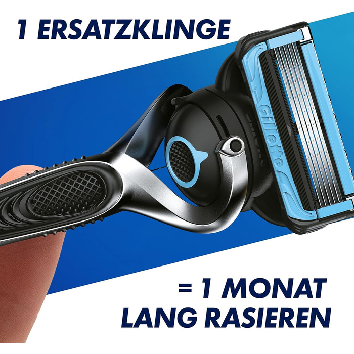 Леза для бритви Gillette ProShield Chill, 4 змінні леза для вологих бритв Men з 5-кратним лезом, Зроблено в Німеччині Новинка