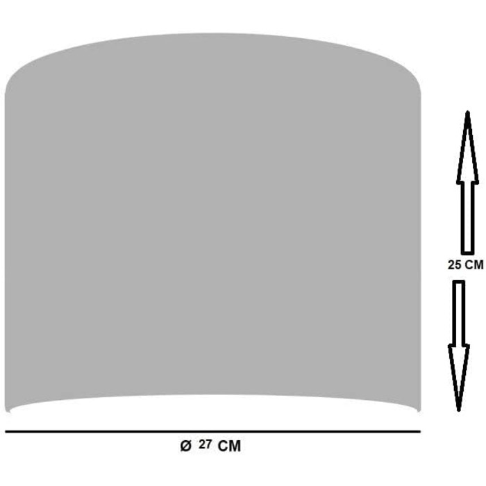 Абажур Барабан Циліндр Форма Лаунж Стиль Ø 27 см Бежевий Сірий Елегантний для торшерів або підвісних світильників
