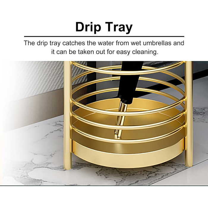 Універсальний тримач підлоговий для куточка, компактна легка підставка для парасольки, водонепроникний дихаючий тримач для зберігання парасольки з протиковзкою накладкою Gold