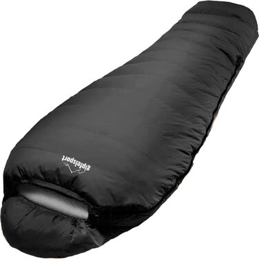 Надлегкий спальний мішок Gipfelsport Ultralight Sleeping Bag 4 Seasons -20C до 15C Надлегкий спальний мішок Надлегкий мумійний спальний мішок для всіх сезонів, трекінговий спальний мішок для кемпінгу, подорожей та відпочинку на природі -5C чорний