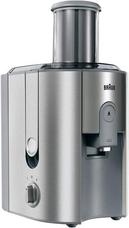 Соковижималка De Longhi Braun J700 Multiquick 7 Високопродуктивна система соковижималок Великий завантажувальний жолоб (75 мм) Інноваційна протикрапельна система Потужний двигун потужністю 1 000 Вт срібло 1,000 Вт одинарний сірий/нержавіюча сталь