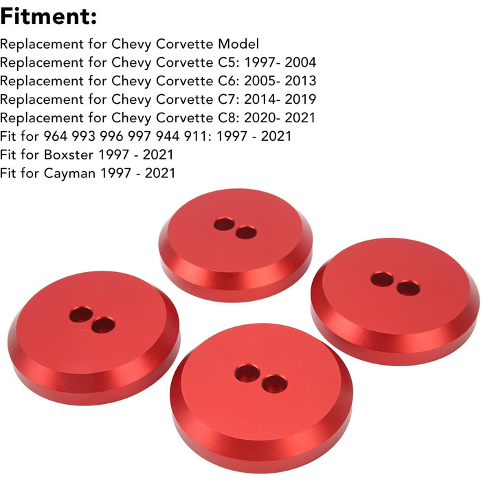 Підйомна колодка, 4 шт. адаптер для домкрата, алюмінієва колодка домкрата, заміна для Corvette C5, C6, C7, C8, червоний