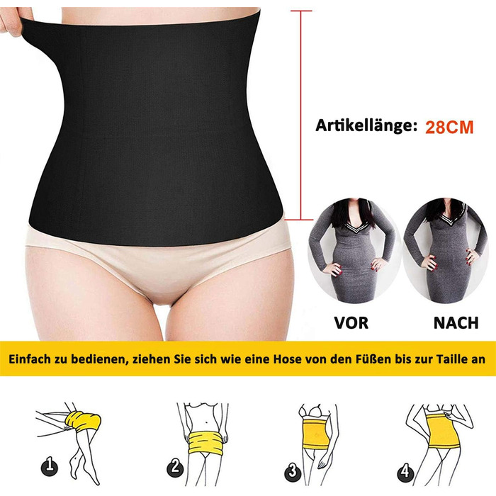 Жіночий корсет Underbust Tummy Control Waist Trainer Elastic Postpartum Belt Postpartum Support Waist Cincher Belly Waist Body Shaper Black L