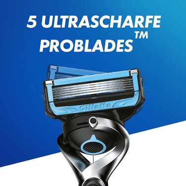 Леза для бритви Gillette ProShield Chill, 4 змінні леза для вологих бритв Men з 5-кратним лезом, Зроблено в Німеччині Новинка