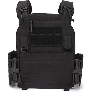 Оновлення військового JPC Lasercut Plate Carrier Airsoft Тактичний захисний жилет з 1000D нейлону QRS MOLLE Сумісний Plate Carrier Міцний жилет для чоловіків чорний