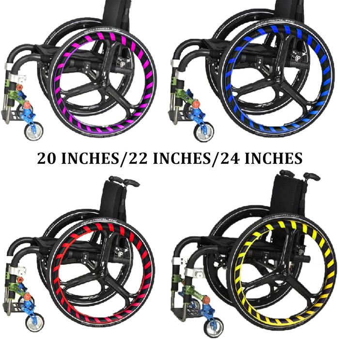 Дюйма, 24-дюймові чохли для захвату інвалідного візка, чохол для ручки заднього колеса інвалідного візка, силіконові захвати для інвалідного візка, не ковзають, покращують зчеплення та зчеплення 24in 001, 001.24