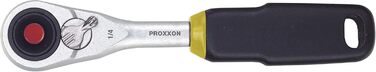 Компактна тріскачка Proxxon 23160 MICRO 6,3 мм (1/4') дрібнозуба з 72 зубцями Розмір головки 23x12 мм Загальна довжина 120 мм