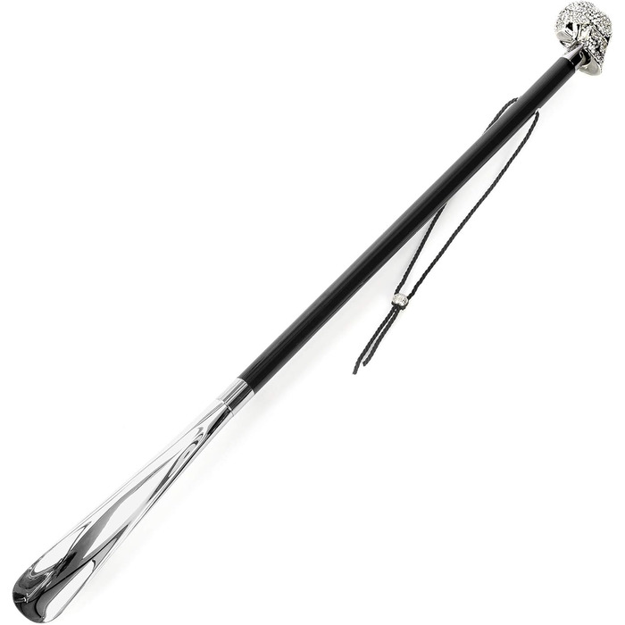 Палиці для ходьби Shoehorn Silver Handle 925 Уздовж 78см Короткий Shoehorn Elegant Luxury Stocking Style Skull