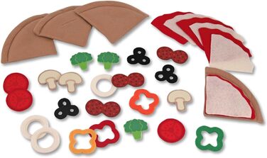 Ігровий набір Melissa & Doug Pizza Рольова гра Гра з їжею Сенсорна іграшка 3 Подарунок для хлопчиків або дівчаток