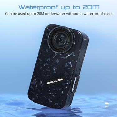 Сенсорний екран Action Cam 4K60FPS 48MP WiFi 8 шт. Zoom EIS 20m Waterproof with 64GB Sports Camera Card Underwater Camera Card 2.4G Remote Control 2x1350mAh Batteries, 20