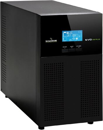 Джерело безперебійного живлення Tecnoware UPS EVO DSP PLUS 3600 - Онлайн-технологія, монтажна вежа - 8 виходів IEC - Автономність до 40 хв - Потужність (3600 ВА, вежа)