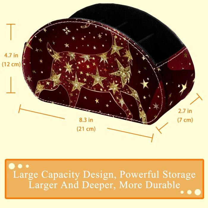 Настільний органайзер та аксесуари FNETJXF, тримач пульта дистанційного керування, органайзер для художнього приладдя, золоті сніжинки, лось, Різдво, багатофункціональний настільний органайзер Pattern 1732