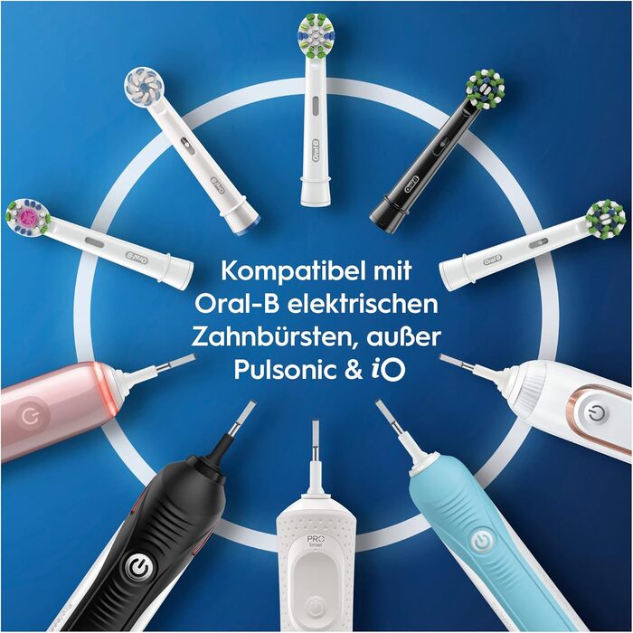 Щітки для електричної зубної щітки Oral-B Precision Clean, 12 шт. , зі щетиною CleanMaximiser для оптимального догляду за зубами, упаковка, сумісна з поштовою скринькою, 12 шт. (1 упаковка)